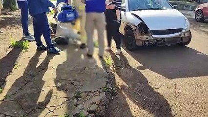 Mulher fica ferida em acidente entre Toro e Ka no Esmeralda
