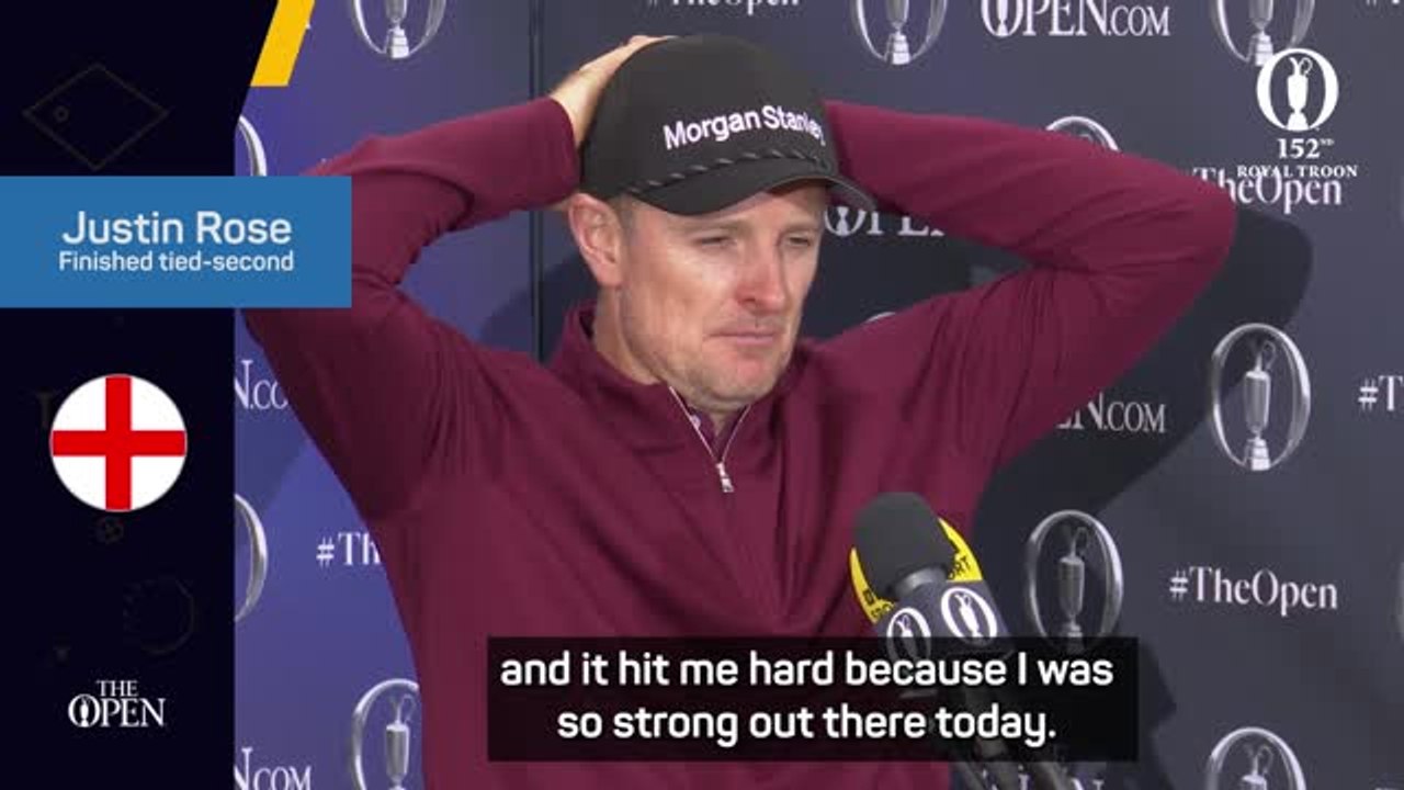 Rose 'gutted but proud' after Open defeat