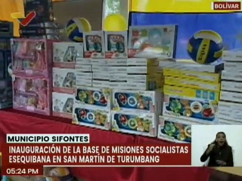 Inauguran Base de Misiones Socialistas en el municipio Sifontes del estado Bolívar