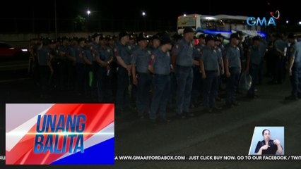Mahigit 2,000 pulis, ipinuwesto sa Commonwealth Avenue para bantayan ang mga magpoprotesta | Unang Balita
