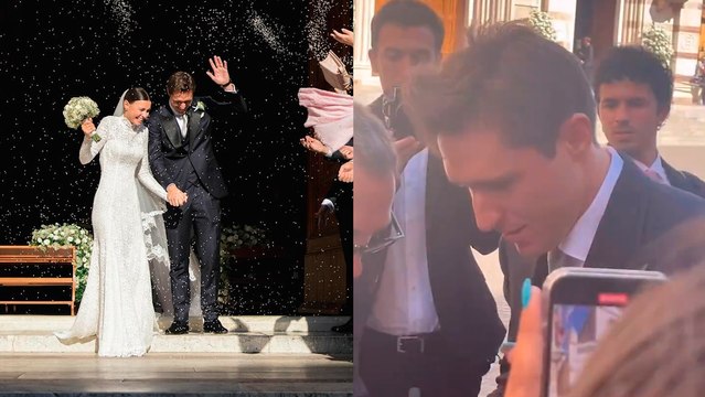 Federico Chiesa, jugador del Juventus, se casa y consiente a sus fans firmando autógrafos afuera de la iglesia