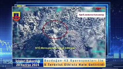 Bozdoğan-43 Operasyonları İle 5 Terörist Etkisiz Hale Getirildi