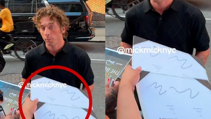 Jeremy Allen White, novio de Rosalía, es fuertemente criticado por fans gracias a su firma