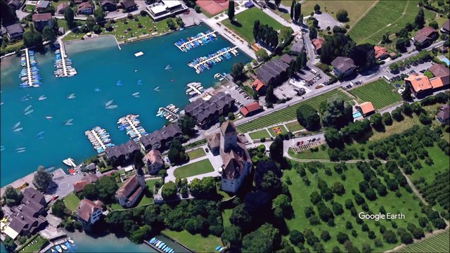 Spiez Castle in Spiez of the Swiss canton of Bern. Switzerland