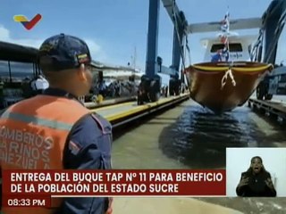 Download Video: Autoridades nacionales entregan nuevo Buque TAP para el beneficio de los sucrenses