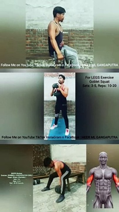 3 Best SINGLE DUMBBELL Exercises for FULL BODY at Home & Gym  #heermlgangaputra #naturalbodybuilding #workout #fitness #muscle #training #tips #viral