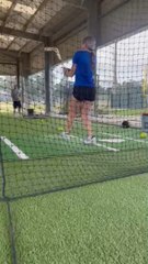 Girl Breaks Baseball Bat During Batting Practice