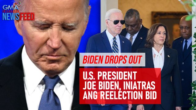 Biden drops out – U.S. President Joe Biden, iniatras ang reelection bid | GMA Integrated Newsfeed