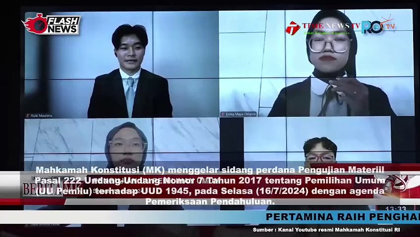 4 MAHASISWA FAKULTAS SYARIAH DAN HUKUM UIN SUNAN KALIJAGA UJI BATASAN OPEN LEGAL POLICY DAN PRESIDENTIAL TRESHOLD KE MK