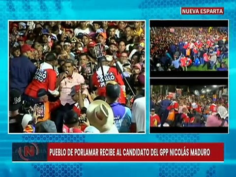 Pueblo del estado Nueva Esparta recibe con alegría al candidato del GPP Nicolás Maduro