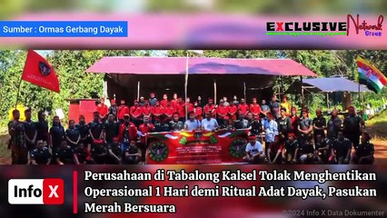 Perusahaan di Tabalong Kalsel Tolak Menghentikan Operasional 1 Hari demi Ritual Adat Dayak, Pasukan Merah Bersuara