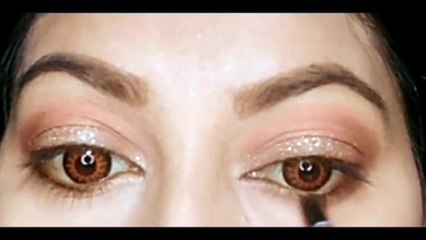 Simple Glitter Eye Makeup