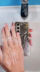 Feel the waterproof performance of Samsung W24! Samsung foldable screen mobile phone #shorts