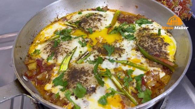 Breakfast Recipe: Afghani Omelette | Quick and Easy Healthy Potato Egg Omlet By Menu Maker