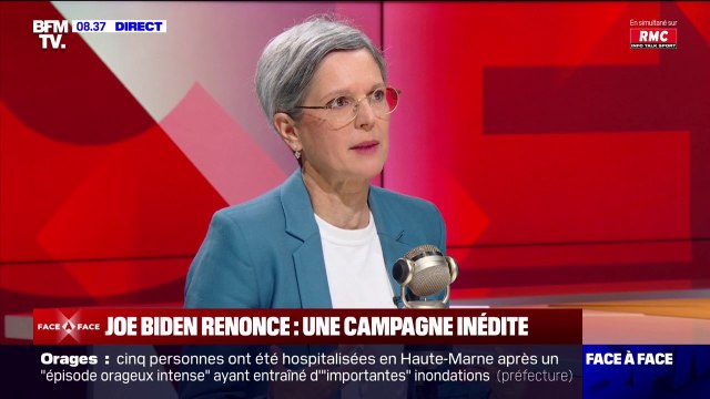 Sandrine Rousseau: Joe Biden face à Trump, ça donnait un boulevard à ce président Trump, qui peut mettre le monde à feu et à sang