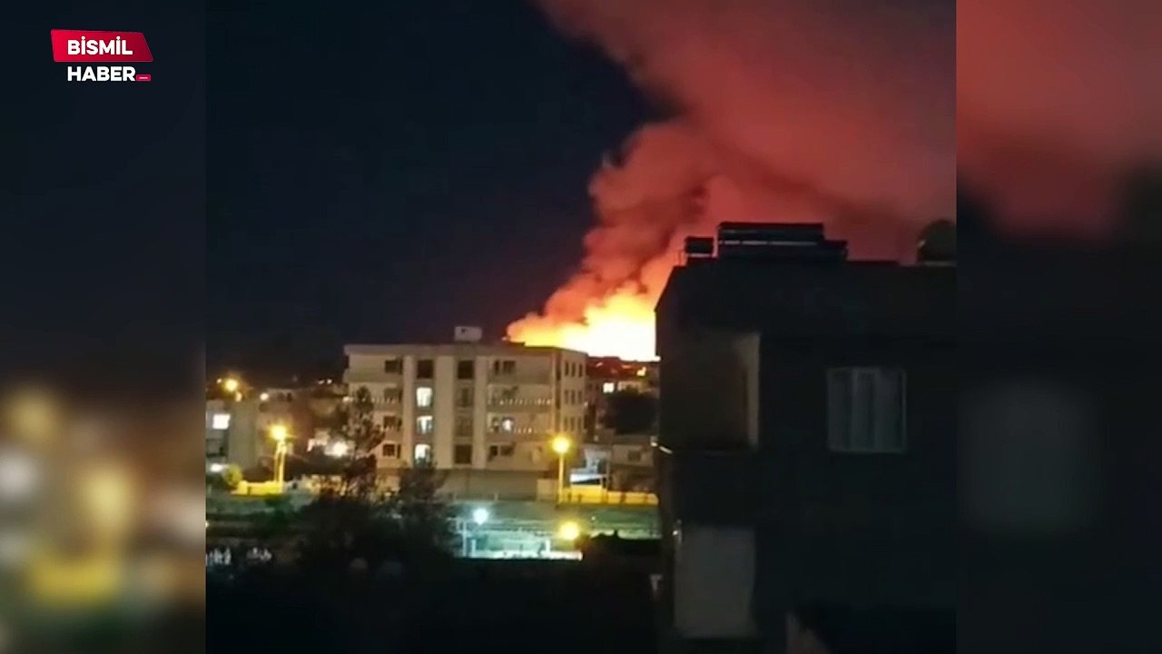 Bismil’de gece saatlerinde çıkan yangın korkuttu