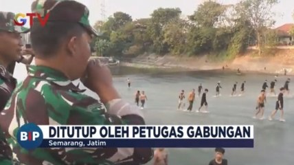 Seluncuran Viral Bendungan Pleret Semarang Ditutup Petugas Gabungan