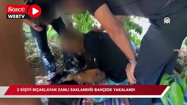 Tartıştığı 2 kişiyi bıçaklayan firari zanlı saklandığı bahçede yakalandı