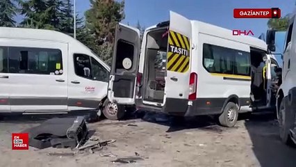 GAZİANTEP’te işçi servisleri çarpıştı: 21 yaralı