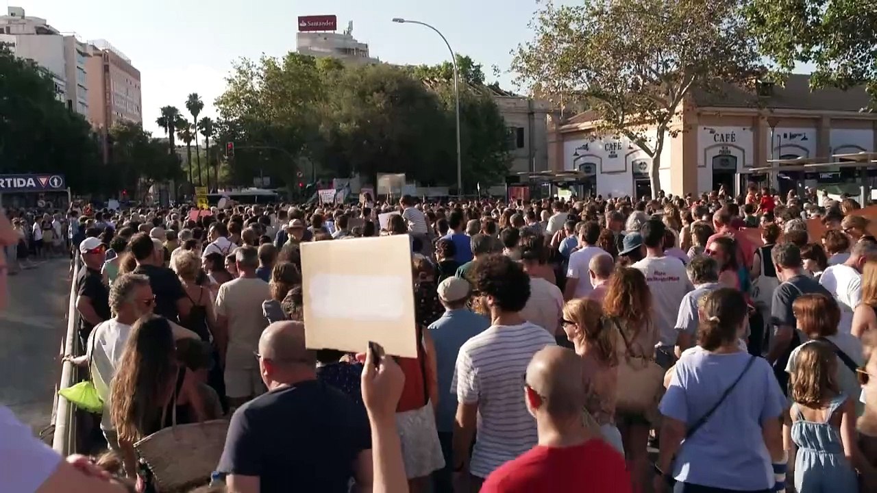 Thousands protest in Majorca against mass tourism