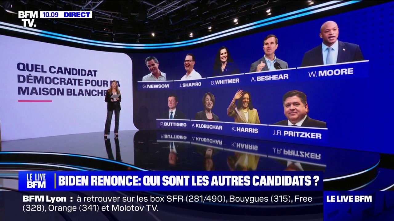 Retrait de Joe Biden: Kamala Harris favorite, mais qui sont les autres candidats potentiels pour reprendre le flambeau