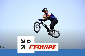 Le backflip triple tailwhip d'Anthony Jeanjean - BMX freestyle - JO 2024