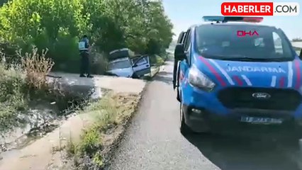 İnegöl'de yağmur suyu kanalına düşen otomobilde 1 kişi öldü, 3 kişi yaralandı