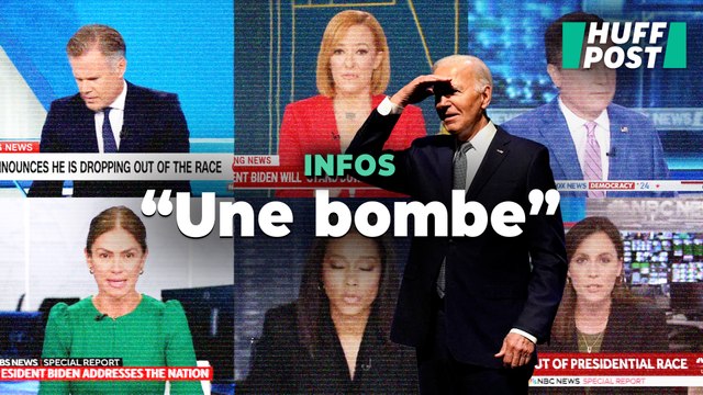 Présidentielle américaine : le renoncement de Joe Biden annoncé en direct par les chaînes télé américaines