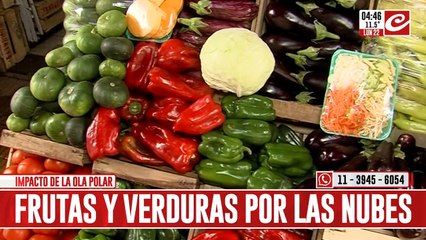 La ola polar provocó que los precios de frutas y verduras se disparen