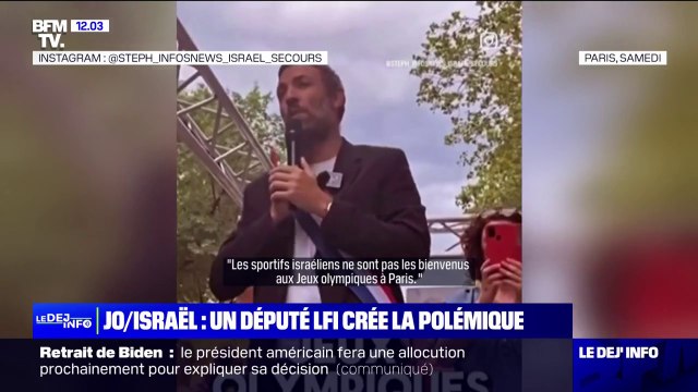 Thomas Portes (LFI), a créé la polémique en s'opposant à la venue d'athlètes israéliens pour les Jeux olympiques
