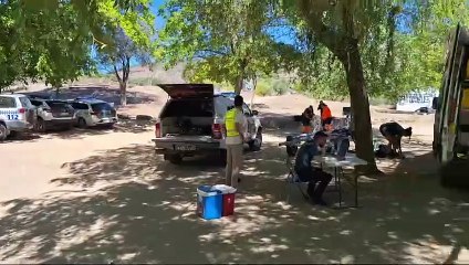 Operativo de búsqueda del desaparecido en el Charco del Cura