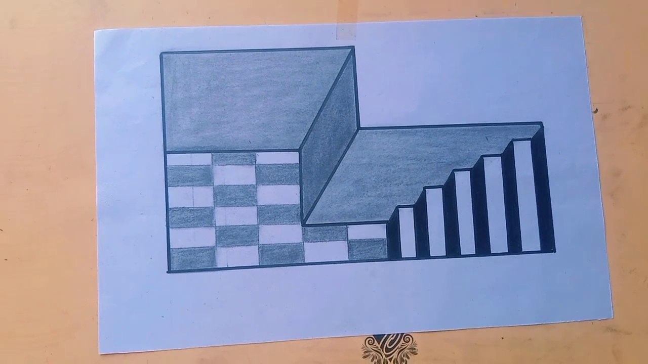 Easy tub stairs 3d drawing on paper | easy drawing on paper - video ...