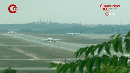 Aşırı sıcakta İstanbul Havalimanı pistlerinde dalgalanmalar oluştu