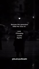 Whydo you hate this generation so much #islam #islamicstatus #shorts