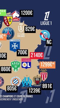 ➡️ VOICI les TARIFS ABONNEMENTS LES PLUS CHERS de Ligue 1