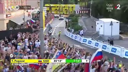 Tadej Pogacar remporte le contre-la-montre individuel entre Monaco et Nice le dimanche 21 juillet 2024 sur France 2.