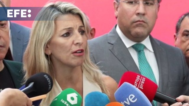 Yolanda Díaz dice que Sánchez y su mujer van a hacer lo que tienen que hacer: defenderse