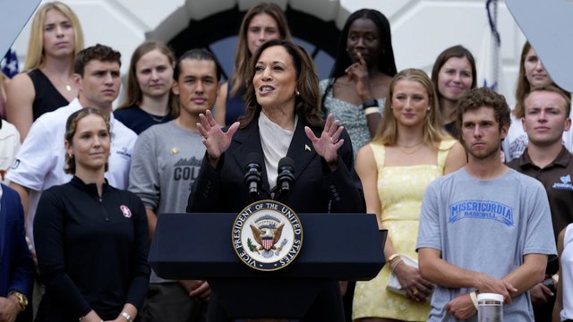 Kamala Harris alaba el legado inigualable de Biden en su primera aparición pública tras la renuncia del presidente de EEUU
