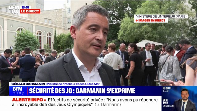 Sécurité des JO: Pour l'équipe israélienne, nous mettrons 24 heures sur 24 des militaires du GIGN , indique Gérald Darmanin