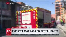 Incendio y explosión de garrafas causa alarma y susto en un barrio de La Paz