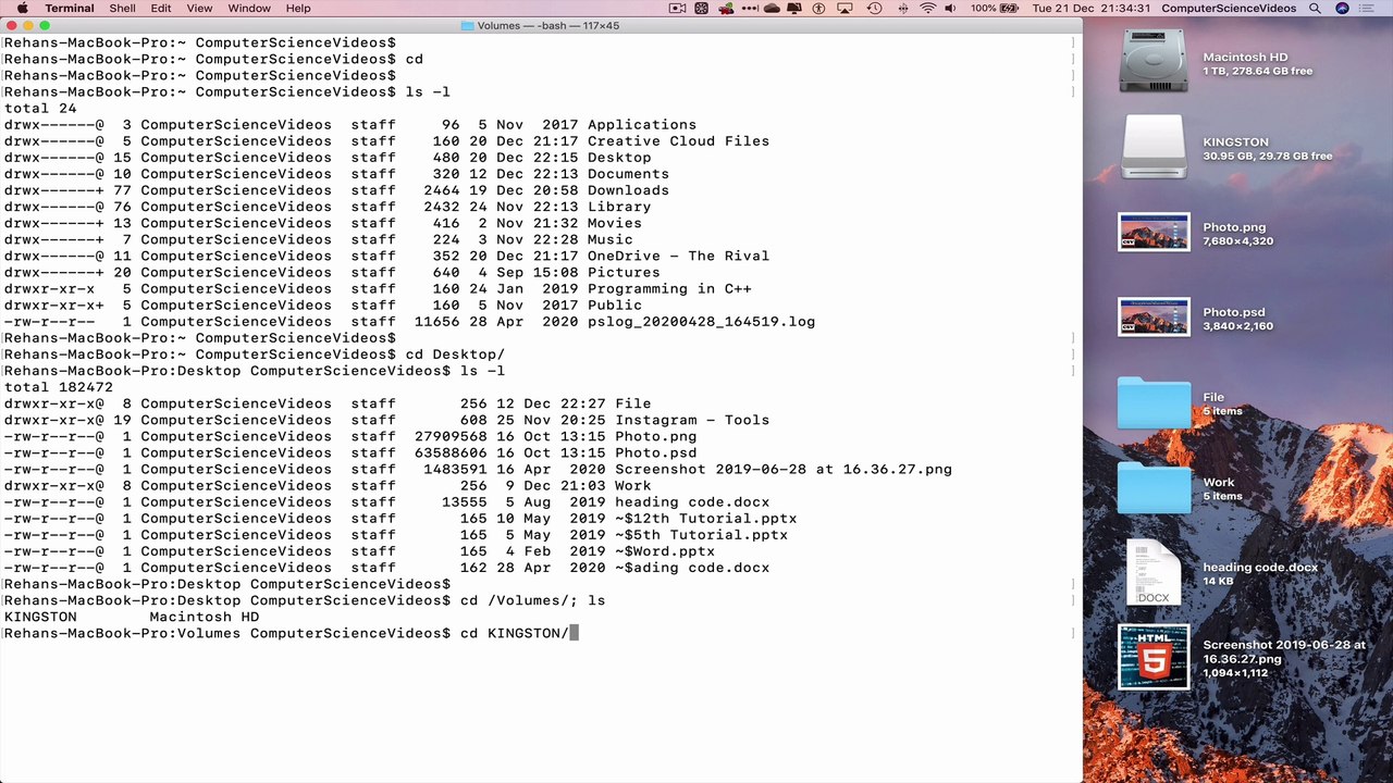 How to ACCESS Your USB Flash Drive on Mac Using the Terminal Command Prompt - Basic Tutorial | New