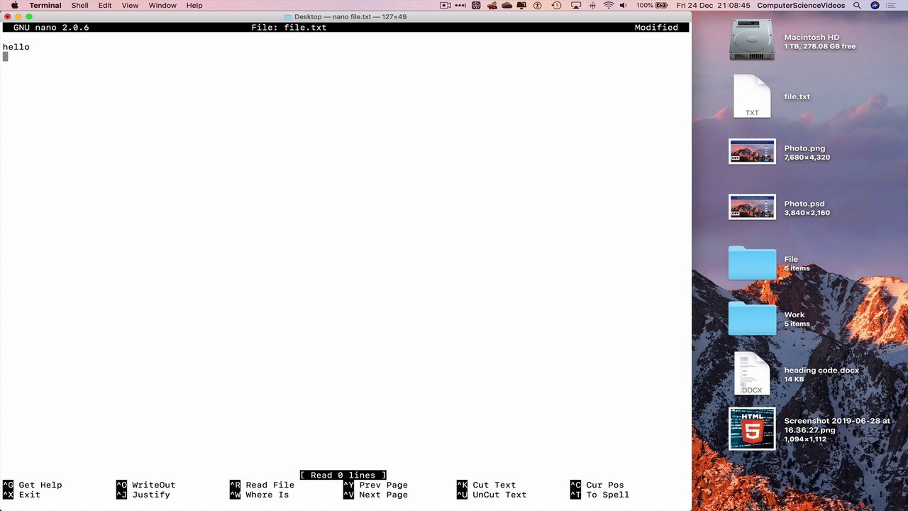 How to CREATE a Text File On a Mac Using Terminal Commands - Basic Tutorial | New