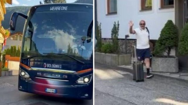 Bologna, la squadra arriva a Valles: cori per Italiano