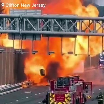 Explosión en Nueva Jersey tras choque de camión con productos químicos