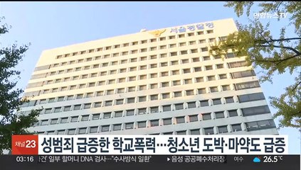 성범죄 급증한 학교폭력…청소년 도박·마약도 급증