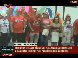 Habitantes del estado Zulia salen a las calles en respaldo al candidato Nicolás Maduro