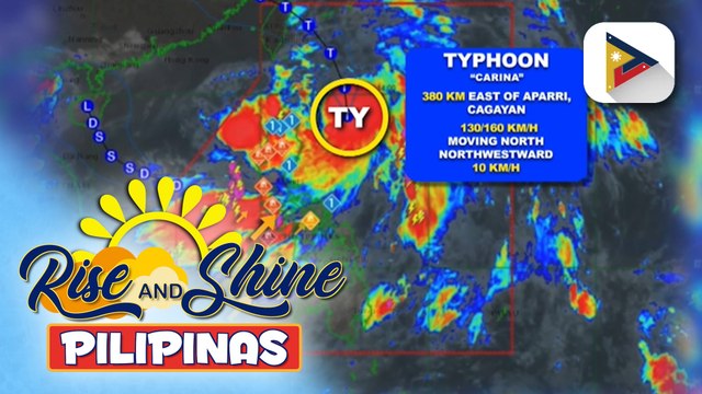 Bagyong Carina, napanatili ang lakas; Habagat, nagpapaulan sa ilang lugar sa bansa