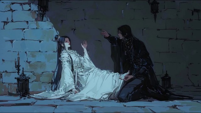 Zhang Wuji rubs Zhao Min's feet to force her to let him go. As the two of them get close, they gradually fall in love. 張無忌以九陽功擦趙敏的腳底，逼她放他出去。 由於兩人肌膚之親，漸生愛意。The Heaven Sword and Dragon Saber 倚天屠龍記 Comic Manga AI Anime