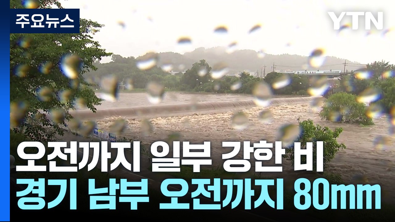 [날씨] 경기 남부 호우주의보...오전까지 최대 80mm 예보 / YTN