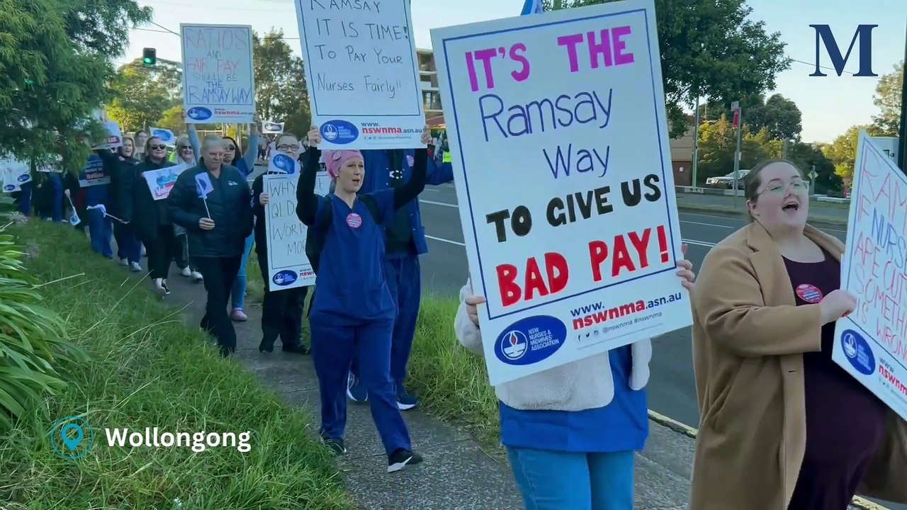 Nurses and midwives Wollongong protest | July 23, 2024 | Illawarra Mercury